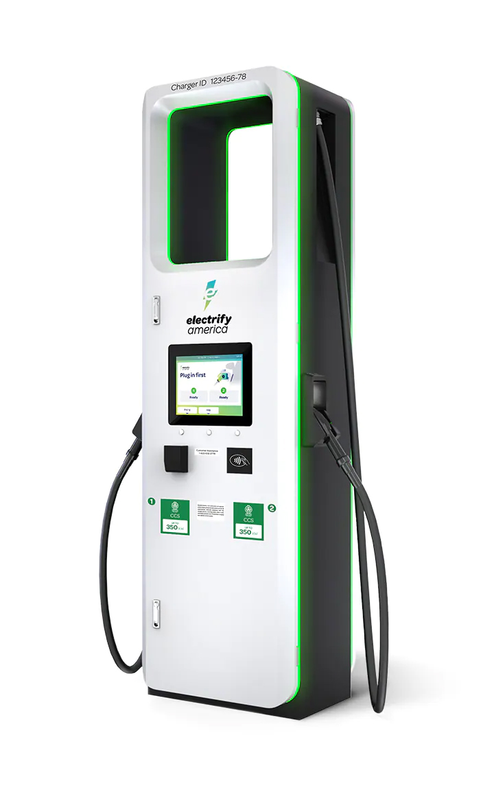Image of an Electrify America public charging station